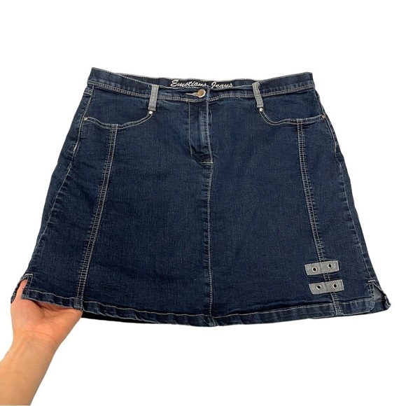 SOLD 🔴 Emotions jeans denim skirt with shorts size 11 fits W34 blue - Picture 13 of 13